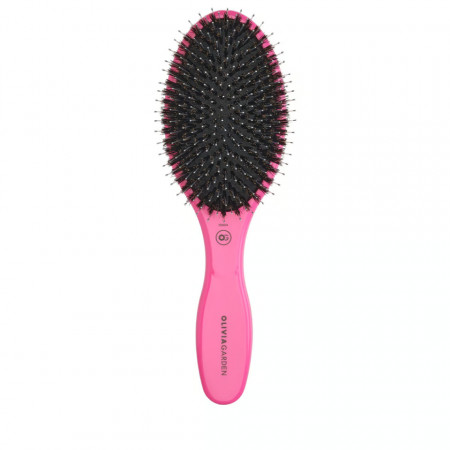 Olivia Garden Perie cu peri de mistret si nailon Expert Care Oval Pink