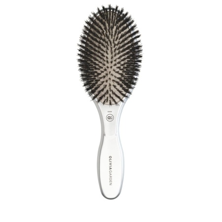 Olivia Garden Perie de par cu peri de mistret Expert Care Oval Silver