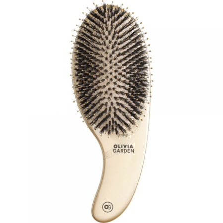 Olivia Garden Perie de par cu peri de mistret+nailon Expert Care Curve Boar&Nylon Gold