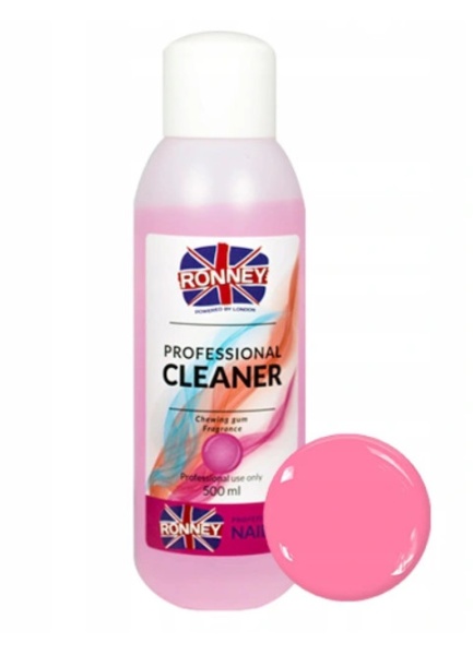 Ronney Professional Acetona parfumata pentru lacuri de unghii Chewing Gum 500ml