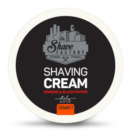 The Shave Factory Crema de ras pentru barbati Ginseng&Black Pepper 125ml