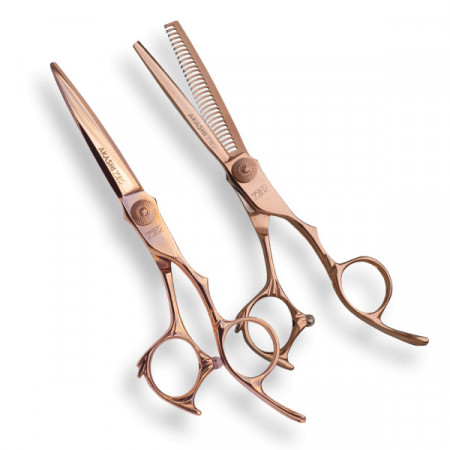 Akashi Super Cut Set 6/55 - Set profesional de foarfeci tuns+filat R55RG+RM60RG