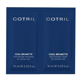 Cotril Mostra sampon+masca antiportocaliu cu pigment albastru pentru par saten Cool Brunette Light 20ml