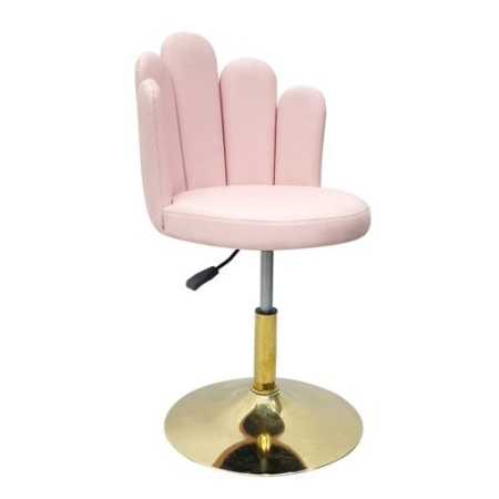 Cupio Scaun hidraulic cu spatar pentru saloane Glam Petal Blush Pink