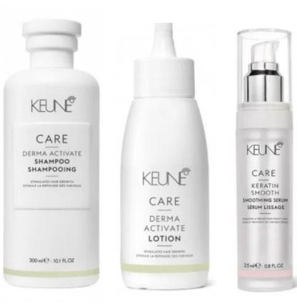 Keune Pachet Promo Sampon + Lotiune impotriva caderii parului si Ser cu cheratina