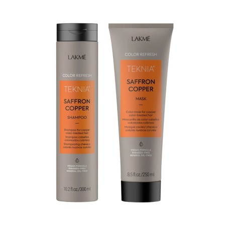 Lakme Set nuantator sampon+masca pentru par aramiu Teknia Refresh Saffron Copper