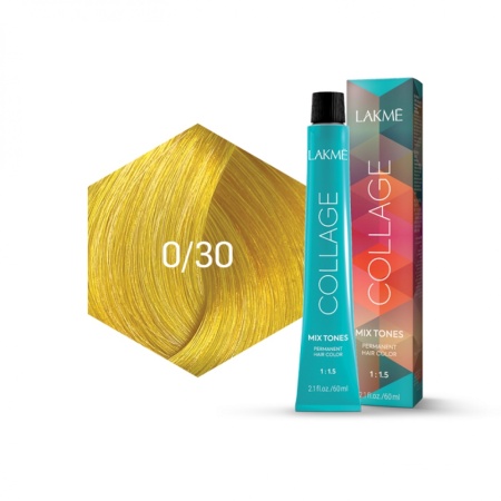 Lakme Vopsea de par permanenta 0/30 galben Collage Mix Tone 60ml