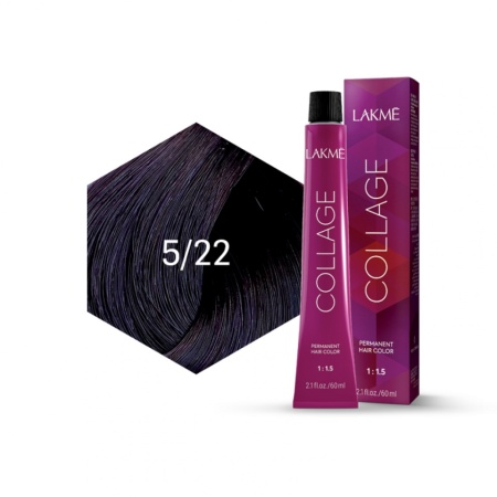 Lakme Vopsea de par permanenta 5/22 saten deschis violet Collage 60ml