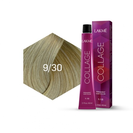 Lakme Vopsea de par permanenta 9/30 blond foarte deschis auriu Collage 60ml