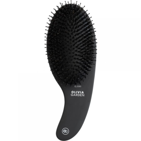 Olivia Garden Perie de par cu peri de mistret+nailon Expert Care Curve Boar&Nylon Black