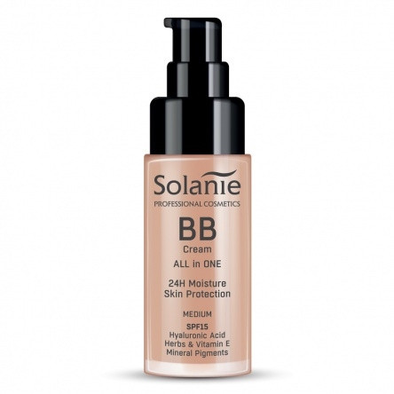 Solanie BB Cream Medium - Fond de ten crema cu acid hialuronic SPF15 30ml