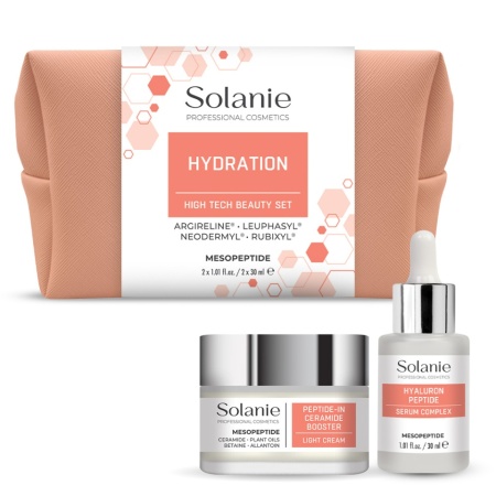Solanie Set hidratant pentru fata cu 3 peptide Mesopeptide High Tech Beauty 15ml