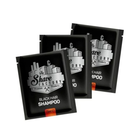 The Shave Factory Sampon nuantator negru pentru barbati Black 10x25ml