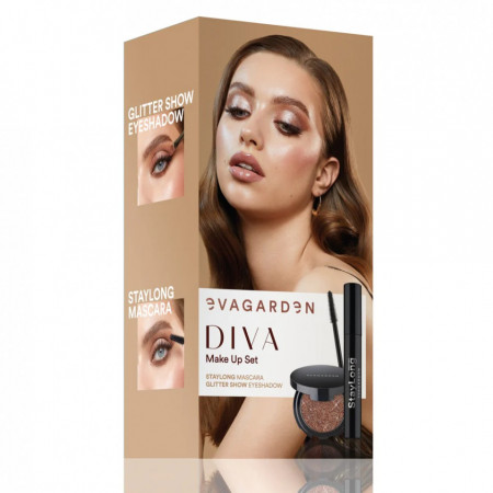 Evagarden Set de make-up Diva: rimel+fard de pleoape