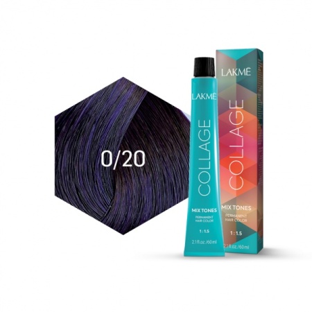 Lakme Vopsea de par permanenta 0/20 violet Mix Tone Collage 60ml
