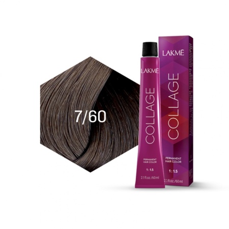 Lakme Vopsea de par permanenta 7/60 blond mediu castaniu Collage 60ml