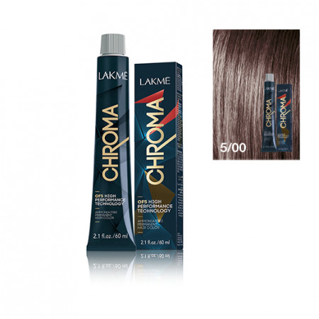 Lakme Vopsea de par permanenta fara amoniac saten deschis natural 5/00 Chroma 60ml
