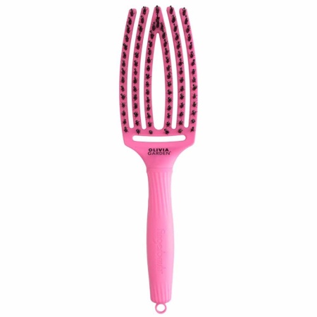 Olivia Garden Perie de par cu peri de mistret+nailon Finger Combo Dolce Vita Pink Granita