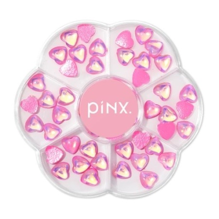 Pinx Set decor 3D pentru unghii - Crystal Heart 50buc