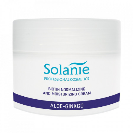 Solanie Crema hidratanta cu biotina pentru ten gras Aloe Ginkgo 250ml