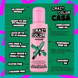 Crazy Color Vopsea semipermanenta 46 Pine Green 100ml