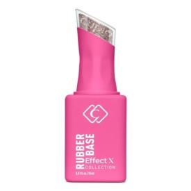 Cupio Rubber Base Effect X Perfect Flakes - Disco Party 15ml