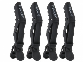 Framar Set clipsuri profesionale negre pentru sectionarea parului Gator Grips 4buc