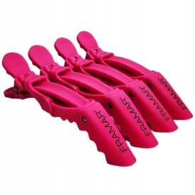 Framar Set clipsuri profesionale roz pentru sectionarea parului Gator Grips 4buc
