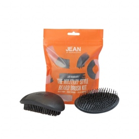 The Military Style Beard Brush Kit – Kit complet pentru ingrijirea barbei | Jean by Olivia Garden