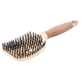 Olivia Garden Perie profesionala ceramic+ion cu peri de mistret Expert Care Flex Boar Gold&Brown