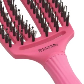 Olivia Garden Perie de par cu peri de mistret+nailon Finger Combo Hot Pink Medium