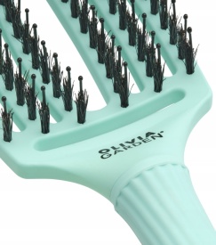 Olivia Garden Perie de par cu peri de mistret+nailon Finger Combo Mint Medium
