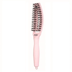 Olivia Garden Perie de par cu peri de mistret+nailon Finger Combo Pastel Pink Small 
