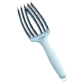 Olivia Garden Perie de par cu peri de mistret si nailon Finger Combo Pastel Blue Medium