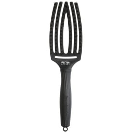 Olivia Garden Perie de par de mistret+nailon Finger Combo Black Medium