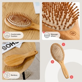 Olivia Garden Perie de par din bambus  Bamboo Touch Detangle Massage Medium