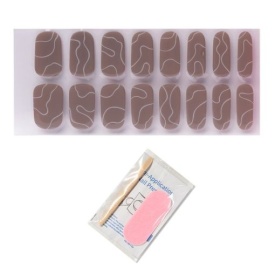 Pinx Sticker pentru unghii din gel - Beige Line Art 14buc