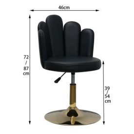 Cupio Scaun de salon cu spatar Glam Petal Black