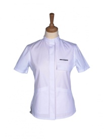 Tunica dama alba pentru cosmetica