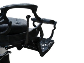 Barburys Scaun de frizerie Malone cu aspect vintage negru
