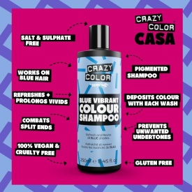 Crazy Color Sampon pentru par albastru Blue 250ml