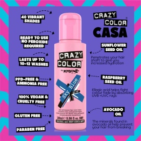 Crazy Color Vopsea semipermanenta 59 Sky Blue 100ml