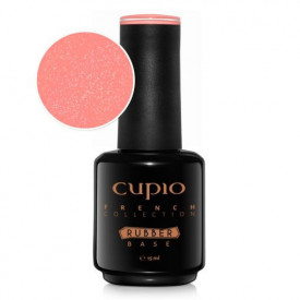 Cupio Oja semipermanenta Rubber Base French Collection - Perfect French Shimmer Red 15ml