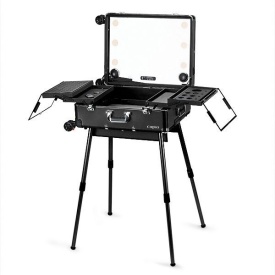 Cupio Statie de make-up cu iluminare si radio PRO Black