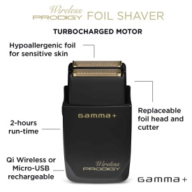 Gamma+ Aparat de ras dublu fara fir Wireless Prodigy