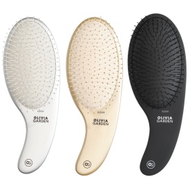 Olivia Garden Perie de par cu peri ionici din nailon Expert Care Curve Nylon Black