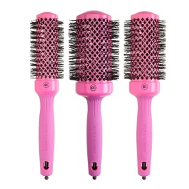 Olivia Garden Perie profesionala de par Expert Blowout Shine Pink 55mm