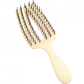 Olivia Garden Perie pentru copii cu peri naturali de mistret+nailon Finger Combo Kids Mini Yellow