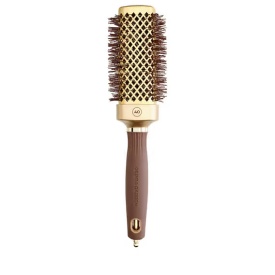Olivia Garden Perie patrata pentru par 40mm Expert Blowout Straight Wavy Bristles Gold&Brown