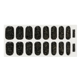 Pinx Sticker pentru unghii din gel - Glitter Black 14buc
